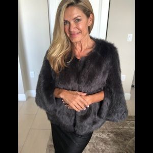Banana Republic Faux Fur Caplet